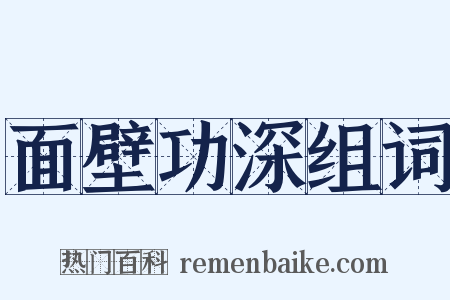 面壁功深组词是什么意思的图片